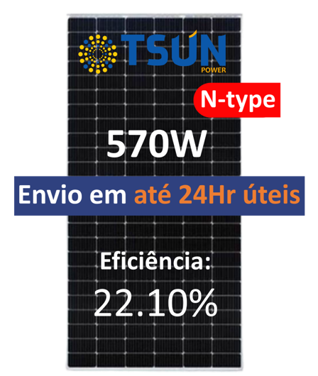 Energia Solar Geração 476 Kwh/Mês 7x570w