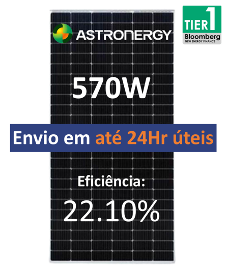 Energia Solar Geração 476 Kwh/Mês 7x570w